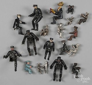 Cast iron motorcycle policeman drivers