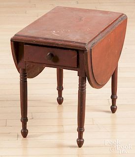 Painted child's drop-leaf table
