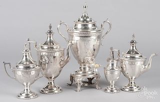 Silver plated tea and coffee service