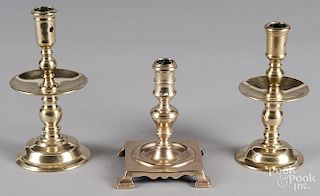 Brass heemskirk candlestick and two other sticks