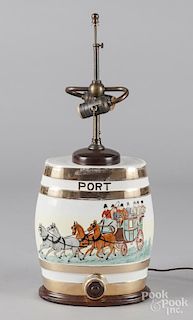 Staffordshire Port table lamp
