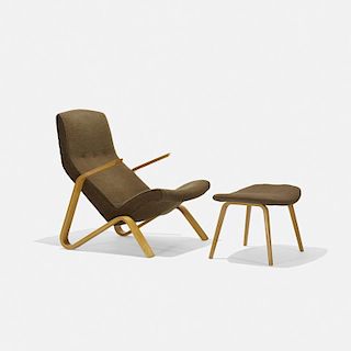 Eero Saarinen, Grasshopper chair and ottoman