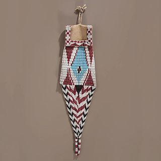 Ute Beaded Hide Tail Bag, From the Derby Collection
