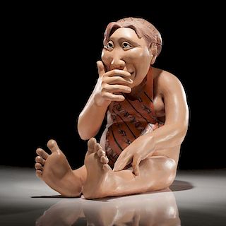 Roxanne Swentzell (Santa Clara, b. 1962) Pottery Sculpture