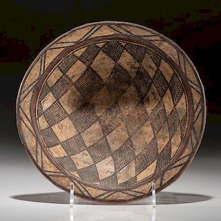 Early Zuni Polychrome Pottery Bowl