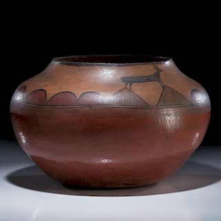 Zia Pictorial Pottery Olla, From the Collection of Forrest Fenn