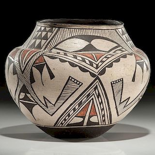 Zuni Polychrome Pottery Olla, From the Collection of Ronald Bainbridge, MI