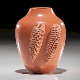 Al Qoyawayma (Hopi, b. 1938) Redware Pottery Jar