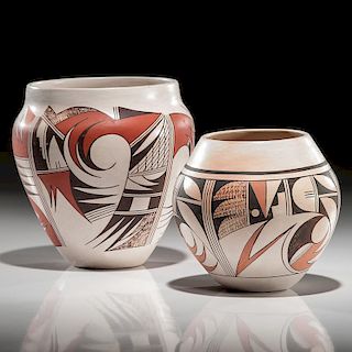 Joy Navasie and Eunice Navasie (Hopi, 1919 - 2012 / 1920 - 1992) Pottery Jars