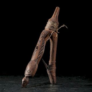 Tlingit Figural Carved Hailbut Hook