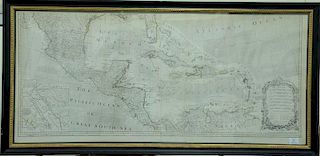 Map of the gulf of Mexico to include The Atlantic Ocean, The Pacific Ocean, and The Caribbean, printed for Robert Sayer No. 5