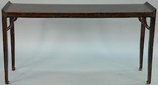 Chinese alter table.   height 30 1/2 inches, top: 14" x 58"   Provenance: The Estate of Thomas F Hodgman of Fairfield, Conne.