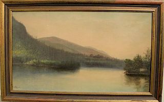 Nelson Augustus Moore (1824-1902) oil on canvas Lake George signed lower left: N.A. Moore signed and titled on verso: Lake Ge