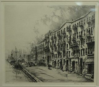Louis Orr (1879-1961) etching "Savannah" signed in pencil lower right: Louis Orr titled lower left: Savannah plate size: