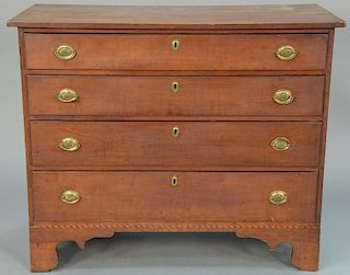 Chippendale cherry four drawer chest, 18th century. 
height 33 inches, width 38 1/2 inches 
Provenance: 
From the Estate of F