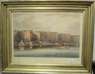 John Hill 
hand colored engraving 
Palisades 
No 19 of the Hudson River Port Folio, published by Henry Megarey, New York 
mar