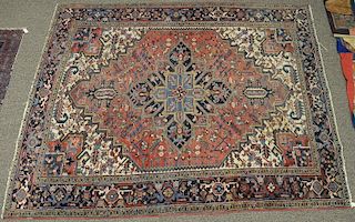 Heriz Oriental rug (wear, some fading) 8' 2" x 10' 3"