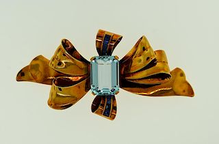 Tiffany & Co. Vintage Aqua & Sapphire Pin