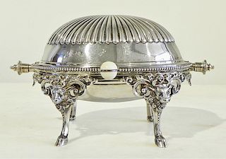 English Silver Butter Dish