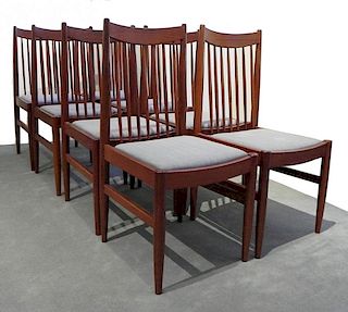 Set of 8 Mid-Century Danish Teakwood Dining chairs