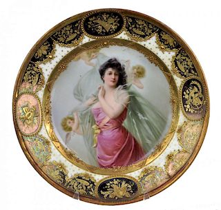 Royal Vienna Signed Porcelain Cabinet Plate