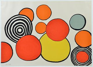 Signed Alexander Calder "Composition with Circles"