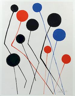 Signed Alexander Calder "Balloons" Lithograph