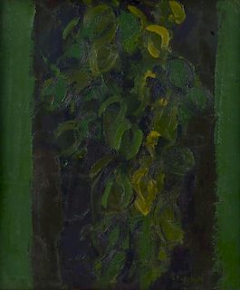 Ennio Moriotti "Large Green Composition" O/C