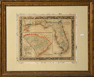 19th C. Mitchells Map of Florida