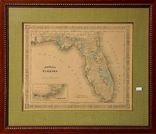 19th C. Johnsons Map of Florida