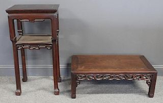 Two Asian Hardwood Tables.