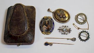 JEWELRY. Assorted Antique/Vintage Jewelry Group.