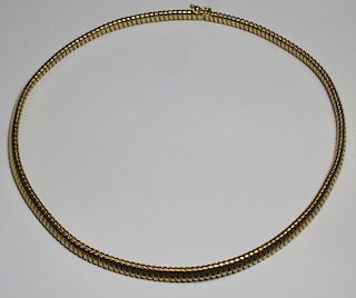 JEWELRY. Italian 14kt Gold Choker Length Necklace.