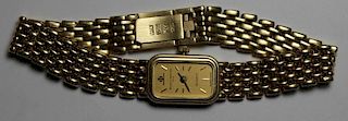 JEWELRY. Ladies 14kt Gold Baume & Mercier Watch.