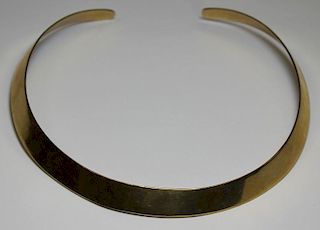 JEWELRY. Signed 18kt Gold Choker Necklace.