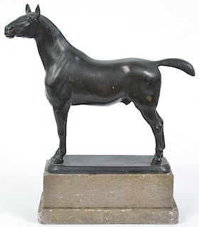 Karl Mobius Bronze Horse Signed Sculpture