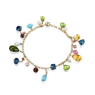 Multi Gemstone Charm Bracelet