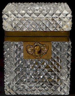 Crystal Diamond Cut Box with Key
