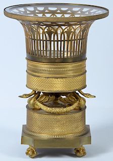 Large French Empire Style Dore Bronze Centerpiece