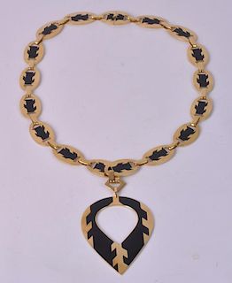 Italian 18Kt. Gold Modernist Necklace