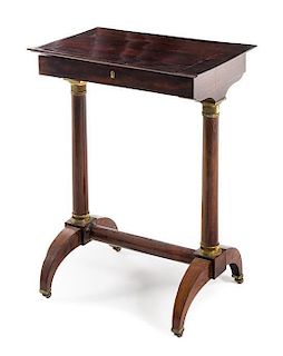 A Neoclassical Rosewood Dressing Table Height 20 1/4 x width 21 x depth 13 3/4 inches.