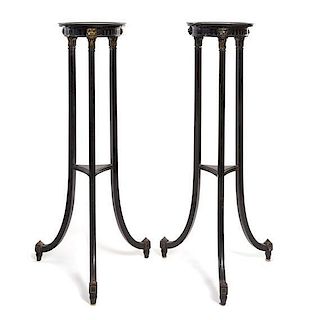 A Pair of Neoclassical Style Pedestals Height 41 inches.
