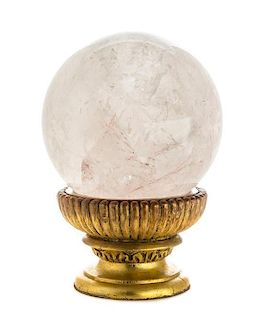 A Rock Crystal Sphere Diameter 11 1/2 inches.