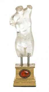 A Continental Rock Crystal Torso Height overall 8 7/8 inches.