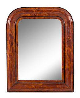 A Louis Philippe Faux Grained Mirror Height 27 x width 21 inches.