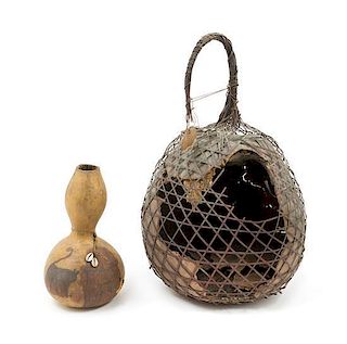 * An African Gourd Basket Height 22 1/2 inches.