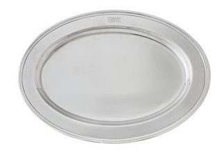 An American Silver Tray, Tiffany & Co., New York, NY, of oval form, the border with the engraved monogram EWE.