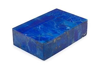 * A Lapis Lazuli Table Casket Width 5 1/2 x depth 3 3/4 inches.