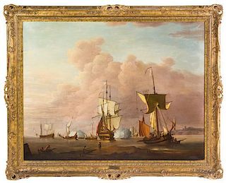 Peter Monamy, (British, 1681-1749), A Royal Yacht and a Flagship of the Squadron of the Red