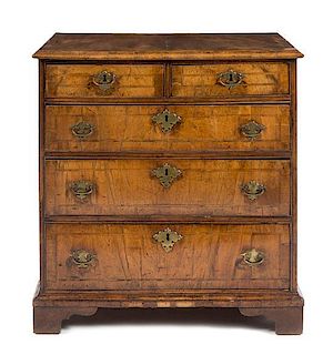 A George III Style Chest of Drawers Height 29 x width 27 1/2 x depth 16 1/2 inches.